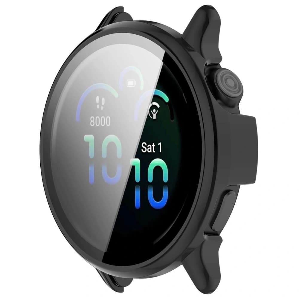 Bizon Case+Üveg Óra Garmin Vivoactive 6 fekete - 4