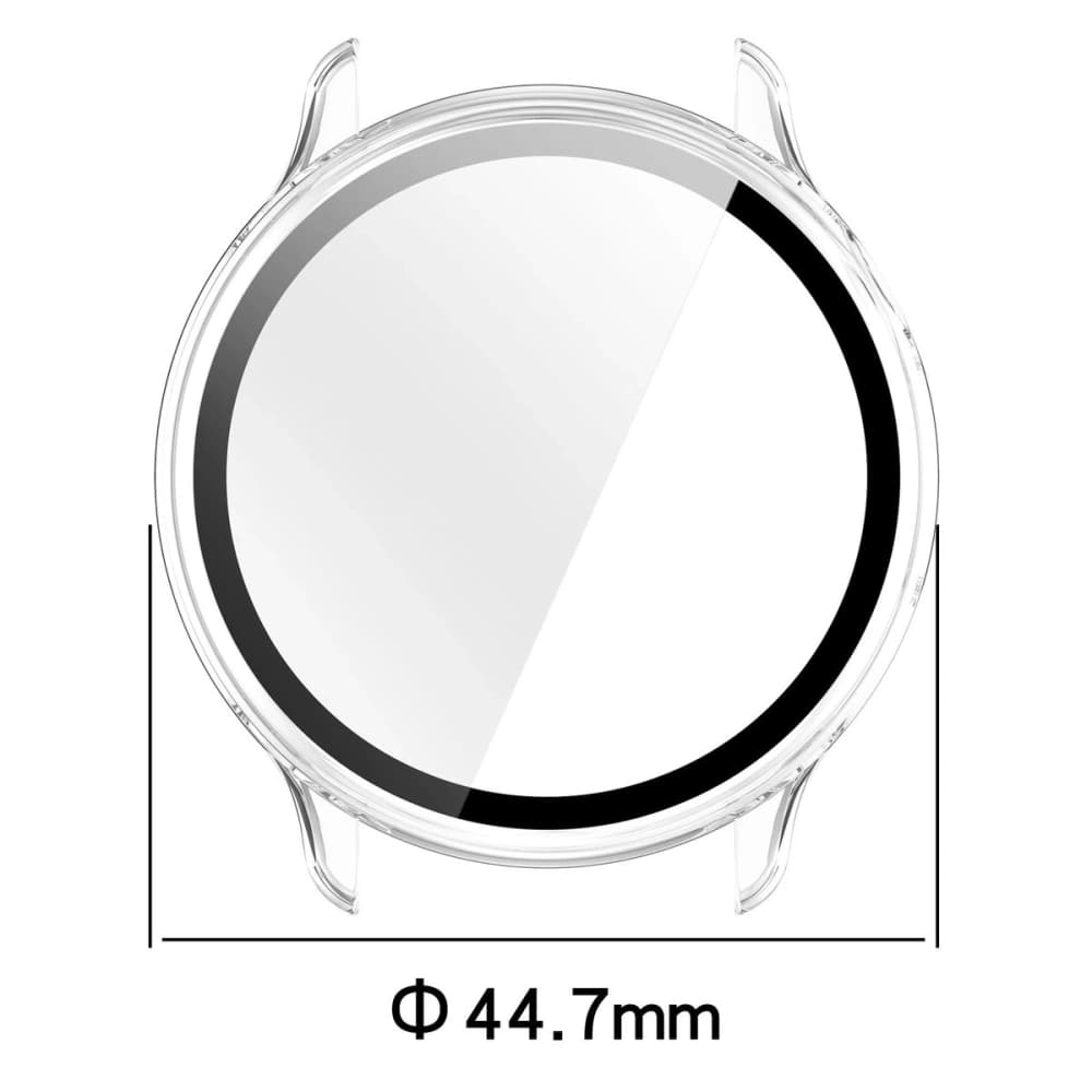 Bizon Case+Üveg Óra Garmin Vivoactive 6 átlátszó - 2