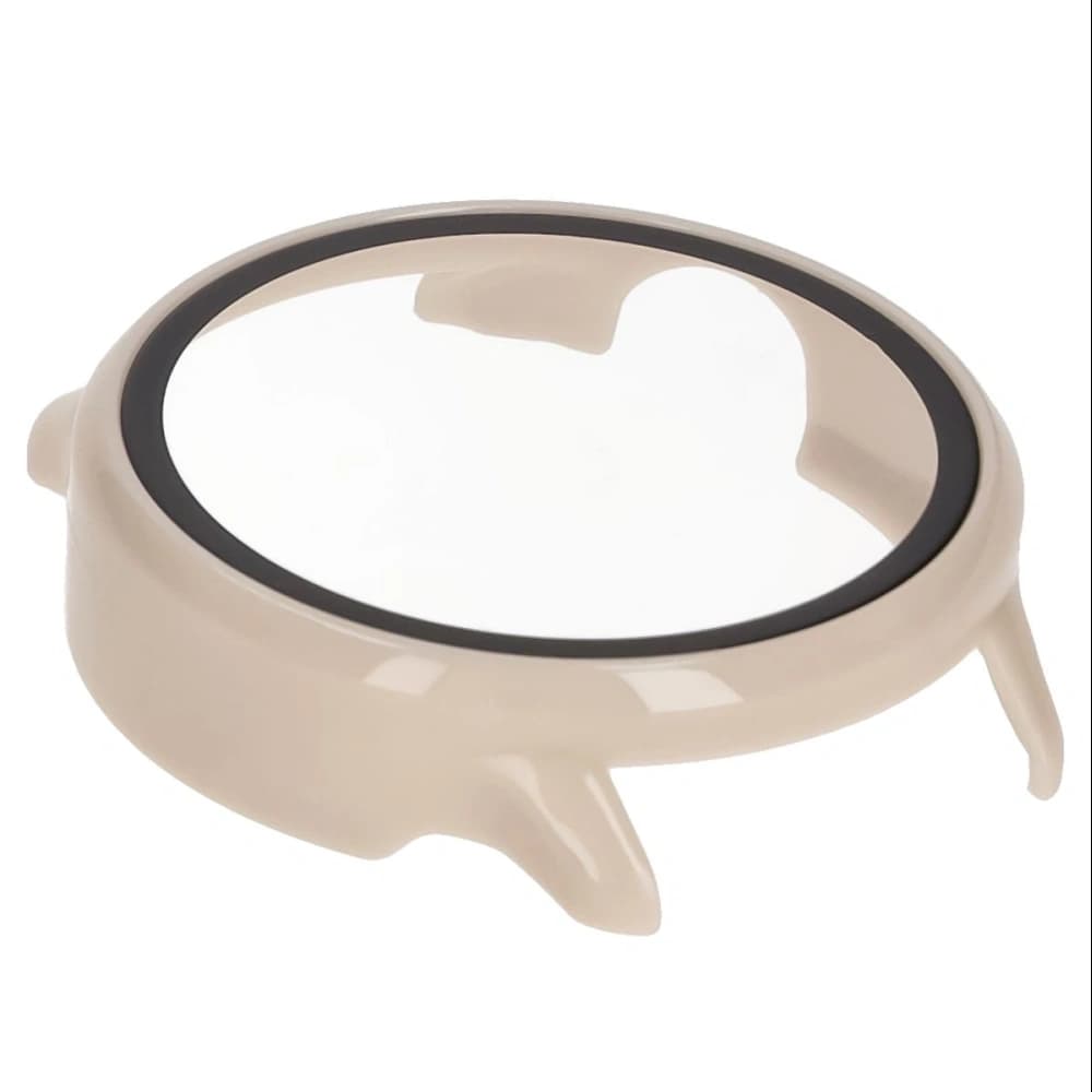 Bizon Case+Üveg Óra Garmin Vivoactive 6 bézs - 7