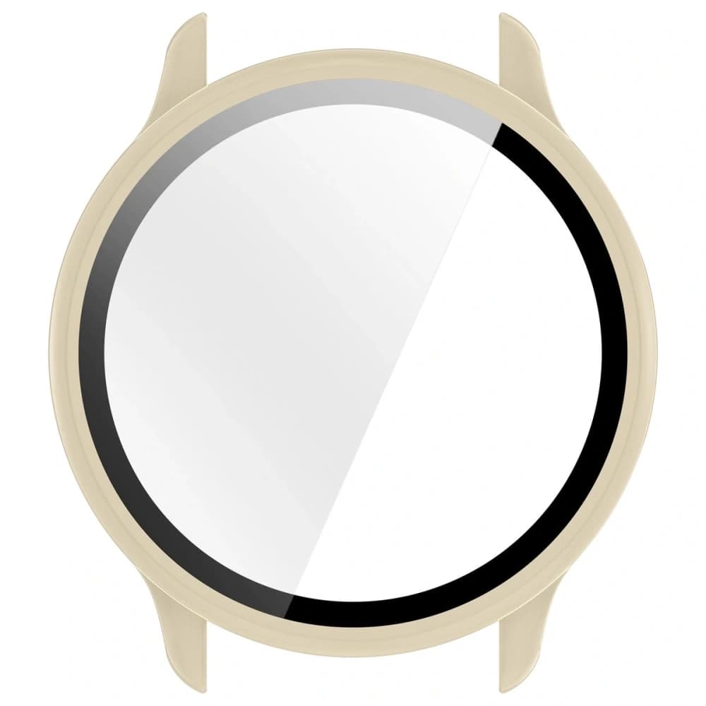 Bizon Case+Üveg Óra Garmin Vivoactive 6 bézs - 8