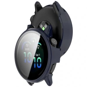 Bizon Case+Üveg Óra Garmin Vivoactive 6 kék