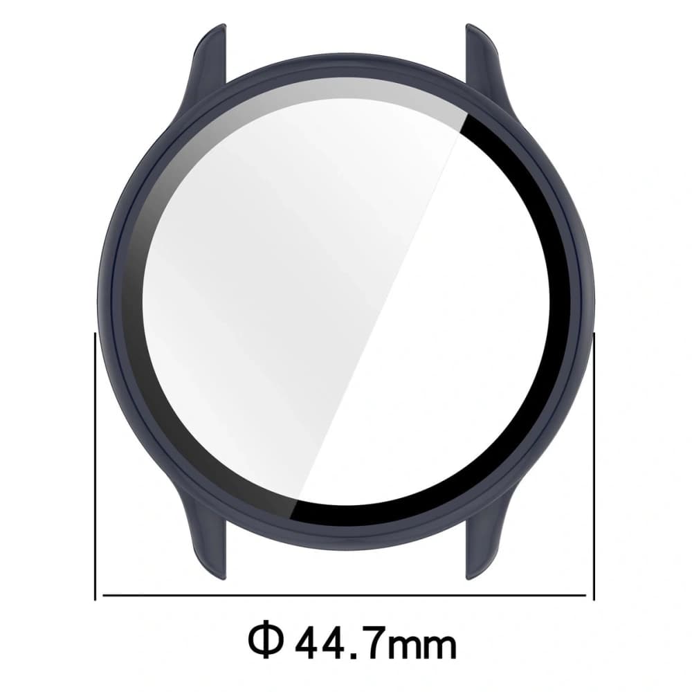 Bizon Case+Üveg Óra Garmin Vivoactive 6 kék - 2