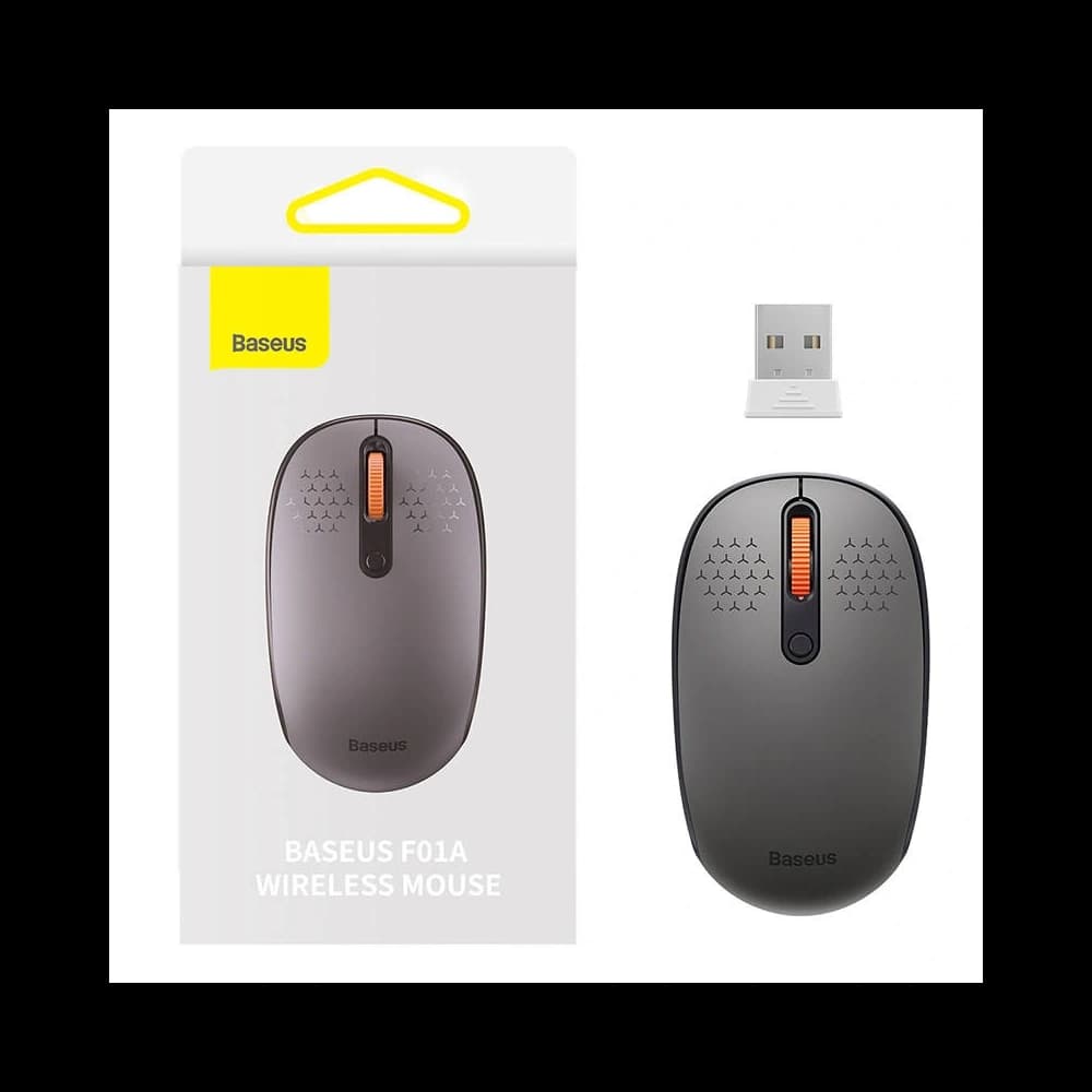 Baseus F01A Wireless Mouse 2.4G 1600DPI (Gray) - 1