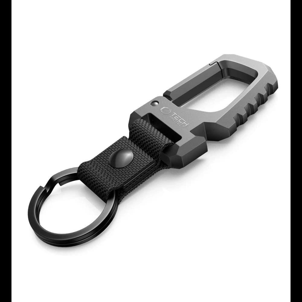 Tech-Protect Slidelock Karabiner Kulcstartó Gunmetal - 1