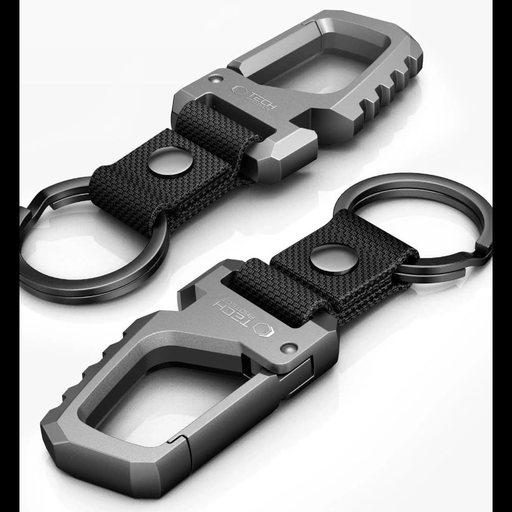 Tech-Protect Slidelock Karabiner Kulcstartó Gunmetal - 2