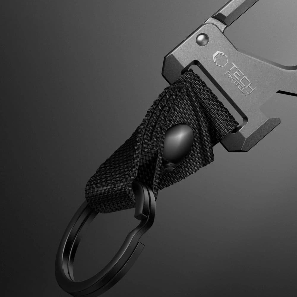 Tech-Protect Slidelock Karabiner Kulcstartó Gunmetal - 5