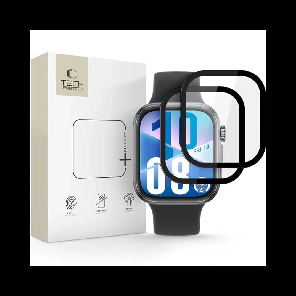 Tech-Protect Glass Flex+ Huawei Watch Fit 3 / 4 Schwarz [2 PACK] - 1
