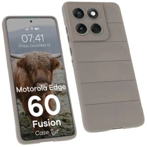 BIZON Case Tur Motorola Edge 60 / 60 Fusion hellgrau