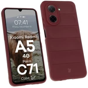 BIZON Hülle Tur Xiaomi Redmi A5 4G / POCO C71 4G burgunderrot