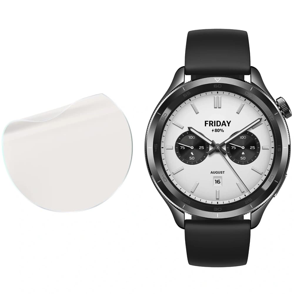 BIZON Glass Watch Film Sun Xiaomi Watch S4 [2 PACK] - 4