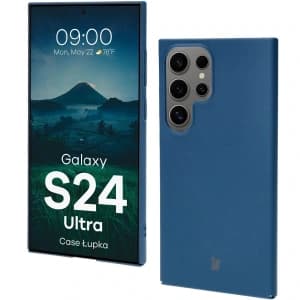 Etui Bizon Case Łupka do Samsung Galaxy S24 Ultra niebieskie