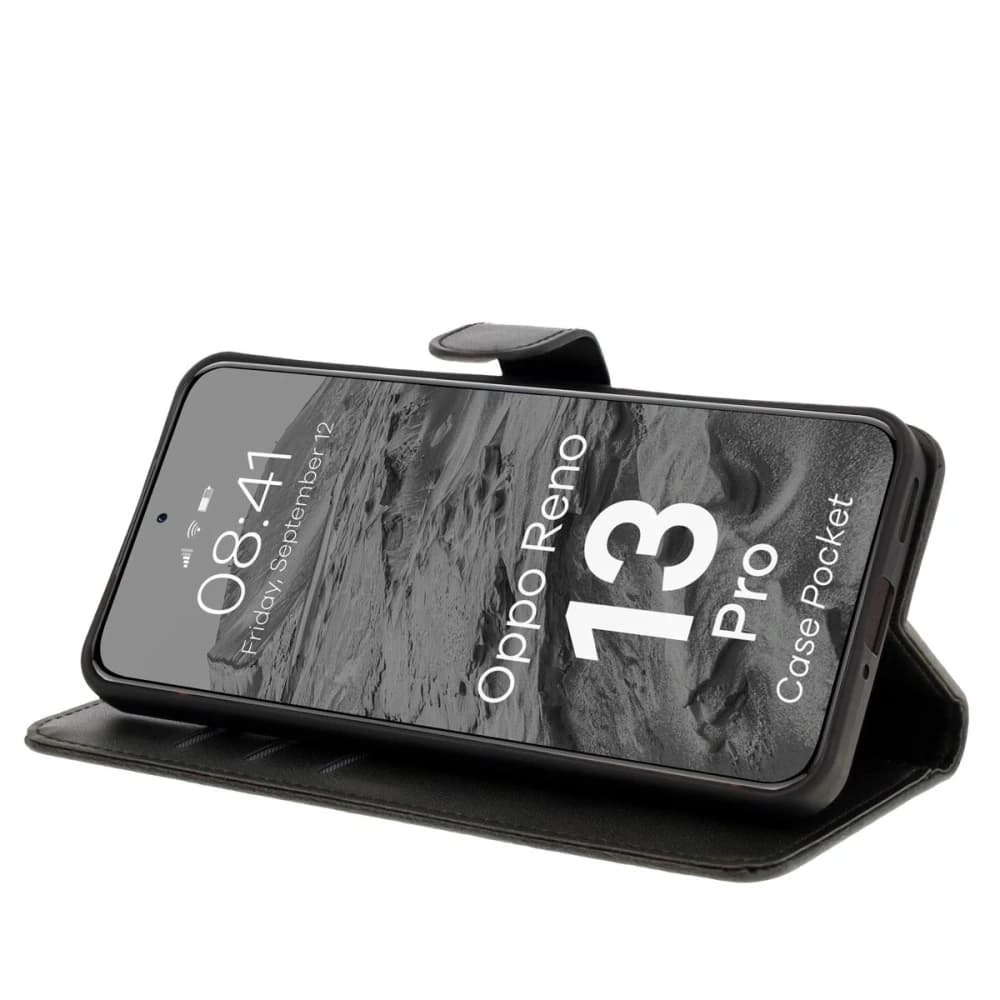 Etui z klapką Bizon Case Pocket do Oppo Reno13 Pro czarne - 5