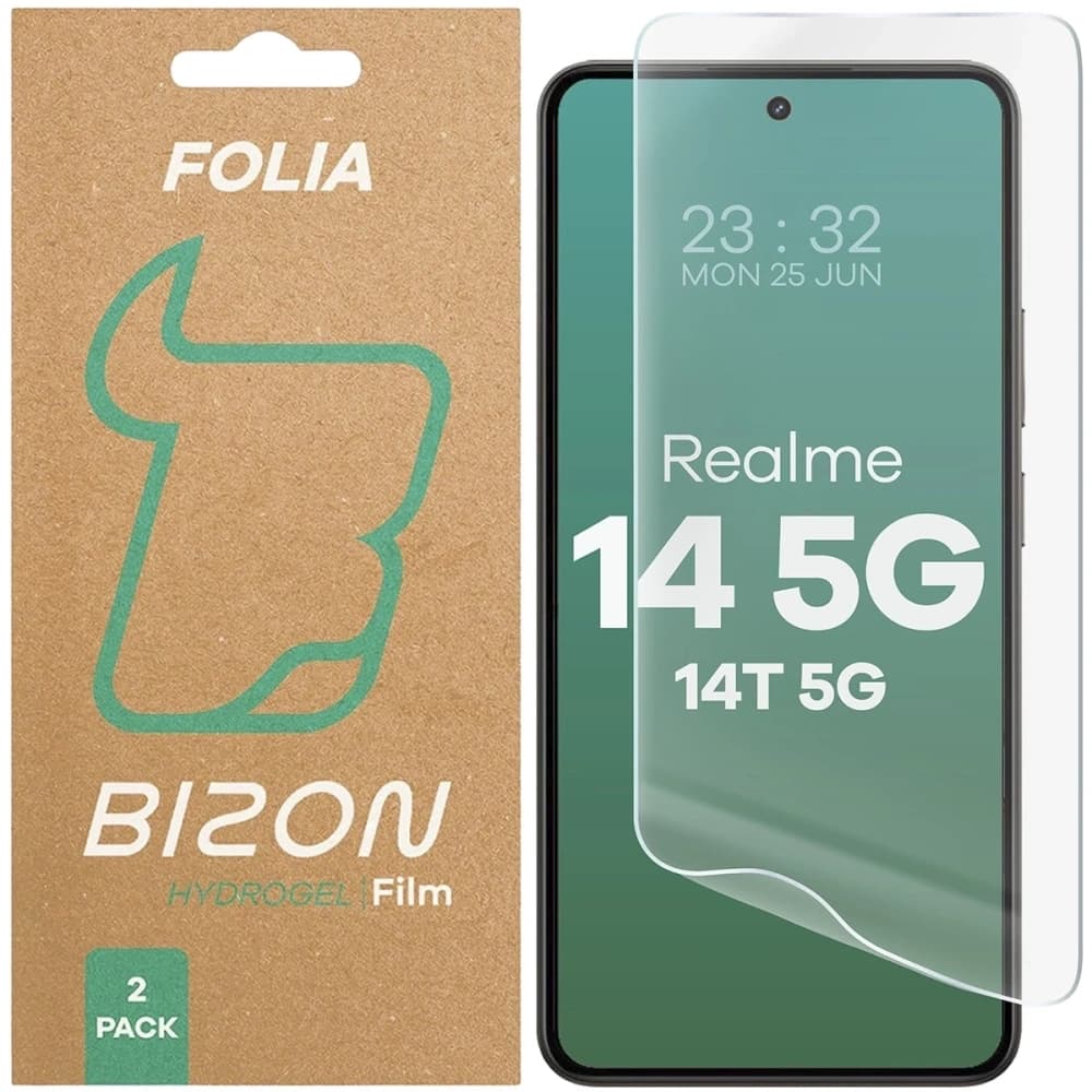 Bizon Glass Hydrogel Front Realme 14 5G / 14T 5G [2 PACK] - 1