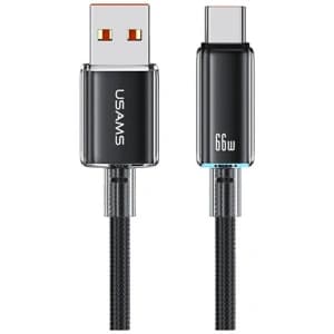 USAMS Cloud Series US-SJ658 USB-A / USB-C Kábel 6A 12m fekete