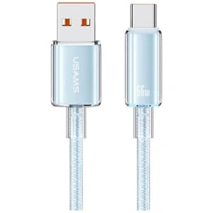 USAMS Cloud Sorozat US-SJ658 USB-A / USB-C Kábel 6A 12m kék