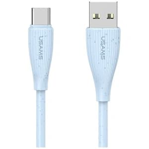 USAMS Zöld Sorozat SJ714 USB-A / USB-C Kábel 18W 3A 1m kék