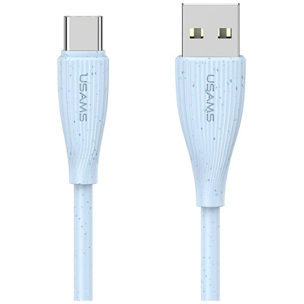 USAMS Green Series SJ714 USB-A / USB-C Kabel 18W 3A 1m blau - 1