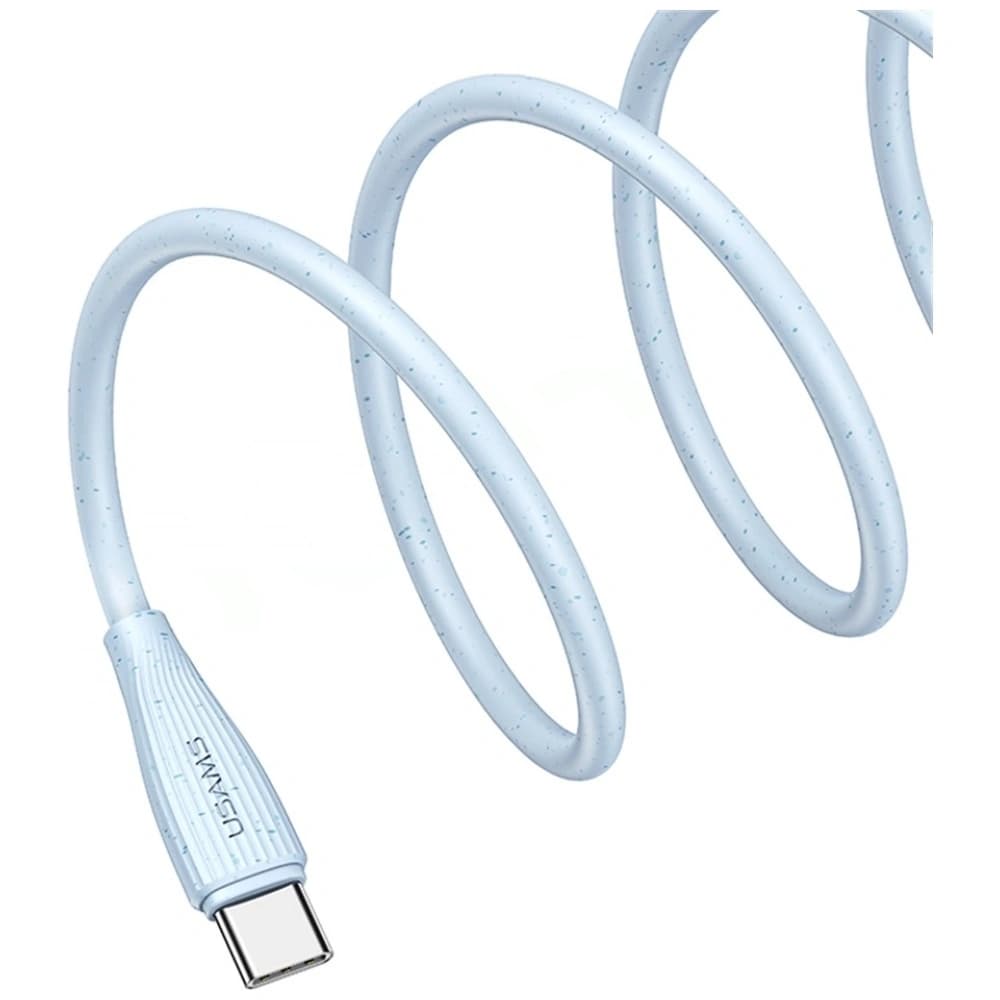 USAMS Green Series SJ714 USB-A / USB-C Kabel 18W 3A 1m blau - 2