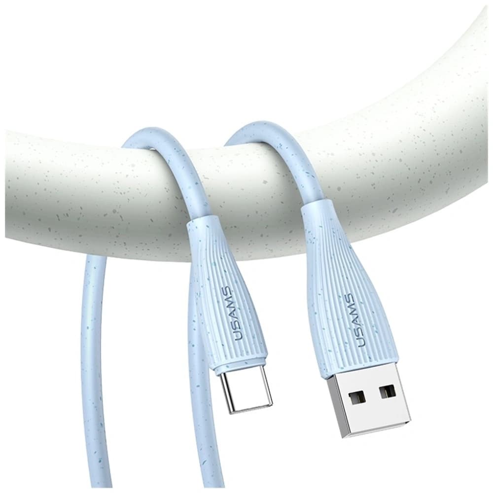 USAMS Green Series SJ714 USB-A / USB-C Kabel 18W 3A 1m blau - 4