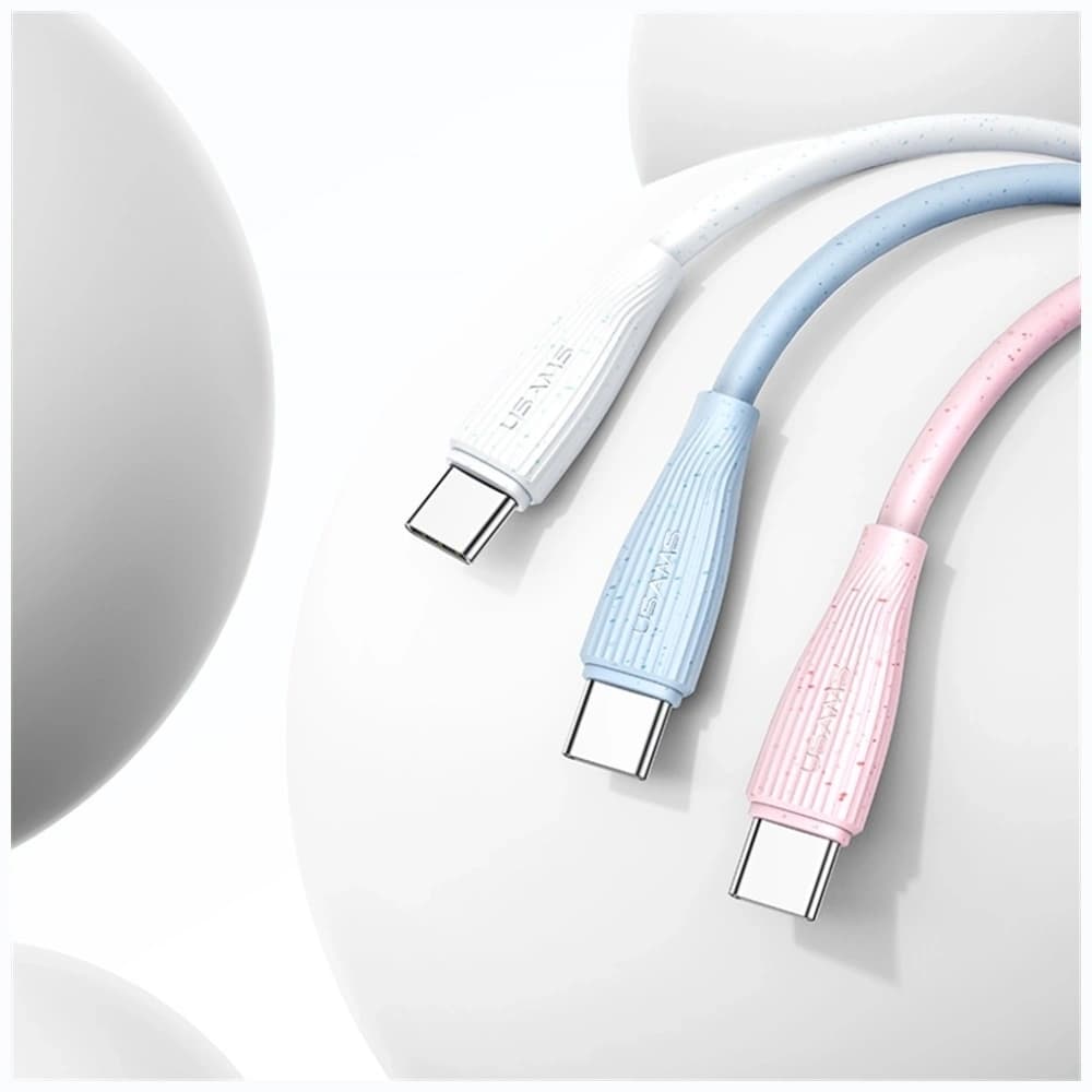 USAMS Green Series SJ714 USB-A / USB-C Kabel 18W 3A 1m blau - 5