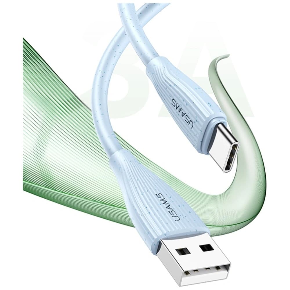 USAMS Green Series SJ714 USB-A / USB-C Kabel 18W 3A 1m blau - 6