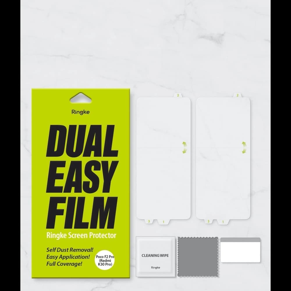 Folia hydrożelowa Ringke Dual Easy Full Cover Pocophone F2 Pro/Redmi K30 Pro [2 PACK] - 9