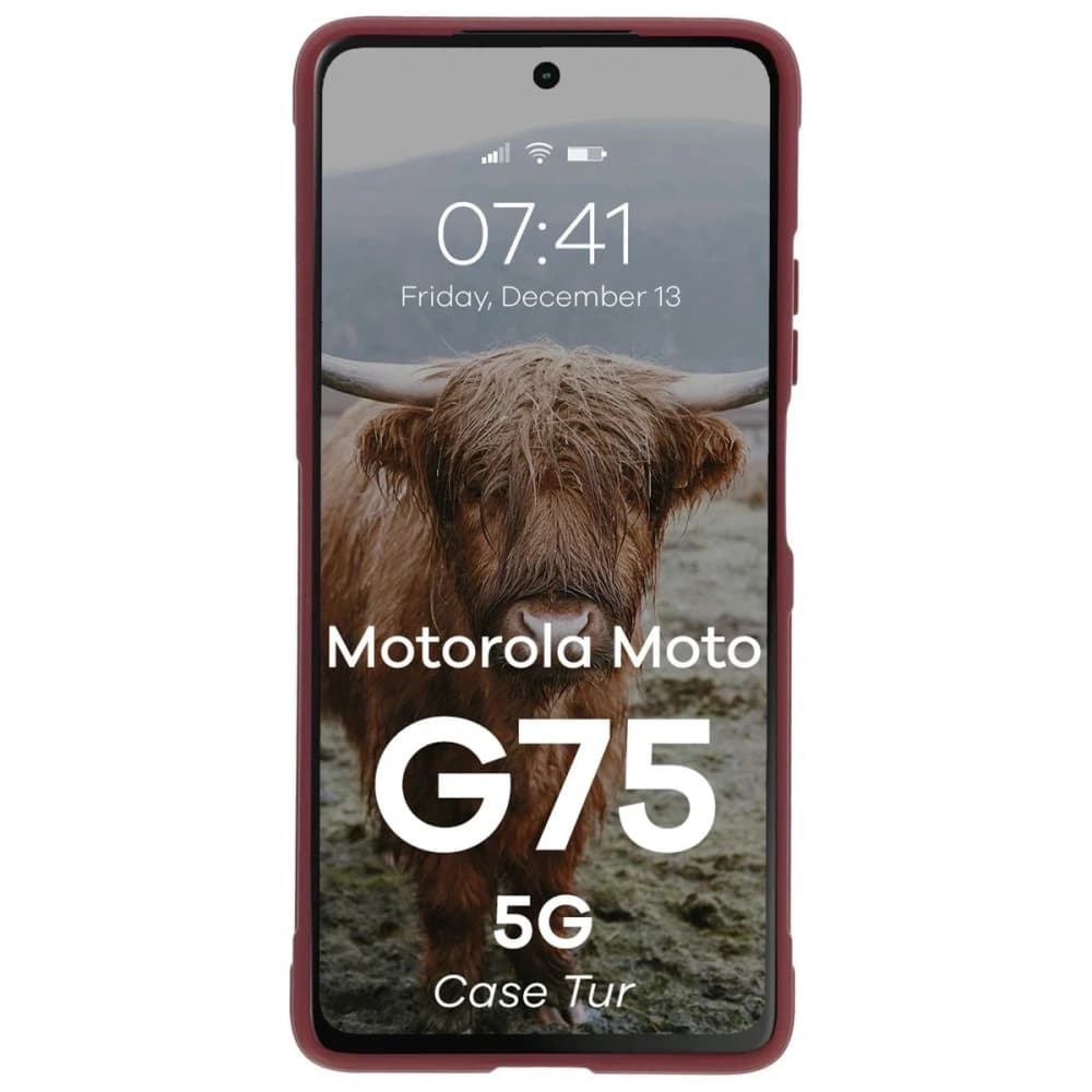 Carcasa Bizon Tur Motorola Moto G75 5G burgundă - 5