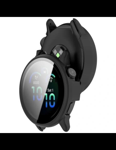 Etui ze szkłem do zegarka Bizon Case+Glass Watch do Garmin Vivoactive 6 czarne matowe