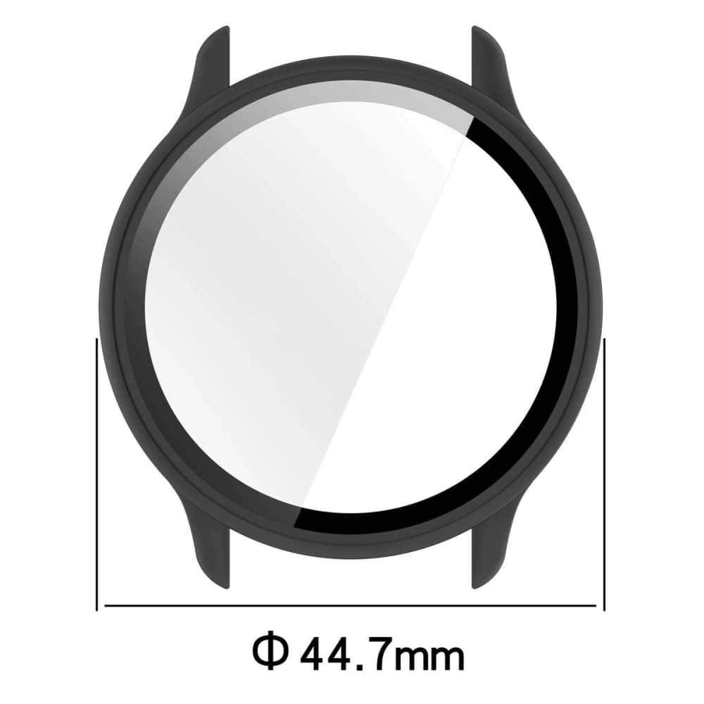 Bizon Case+Üveg Óra Garmin Vivoactive 6 matt fekete - 2