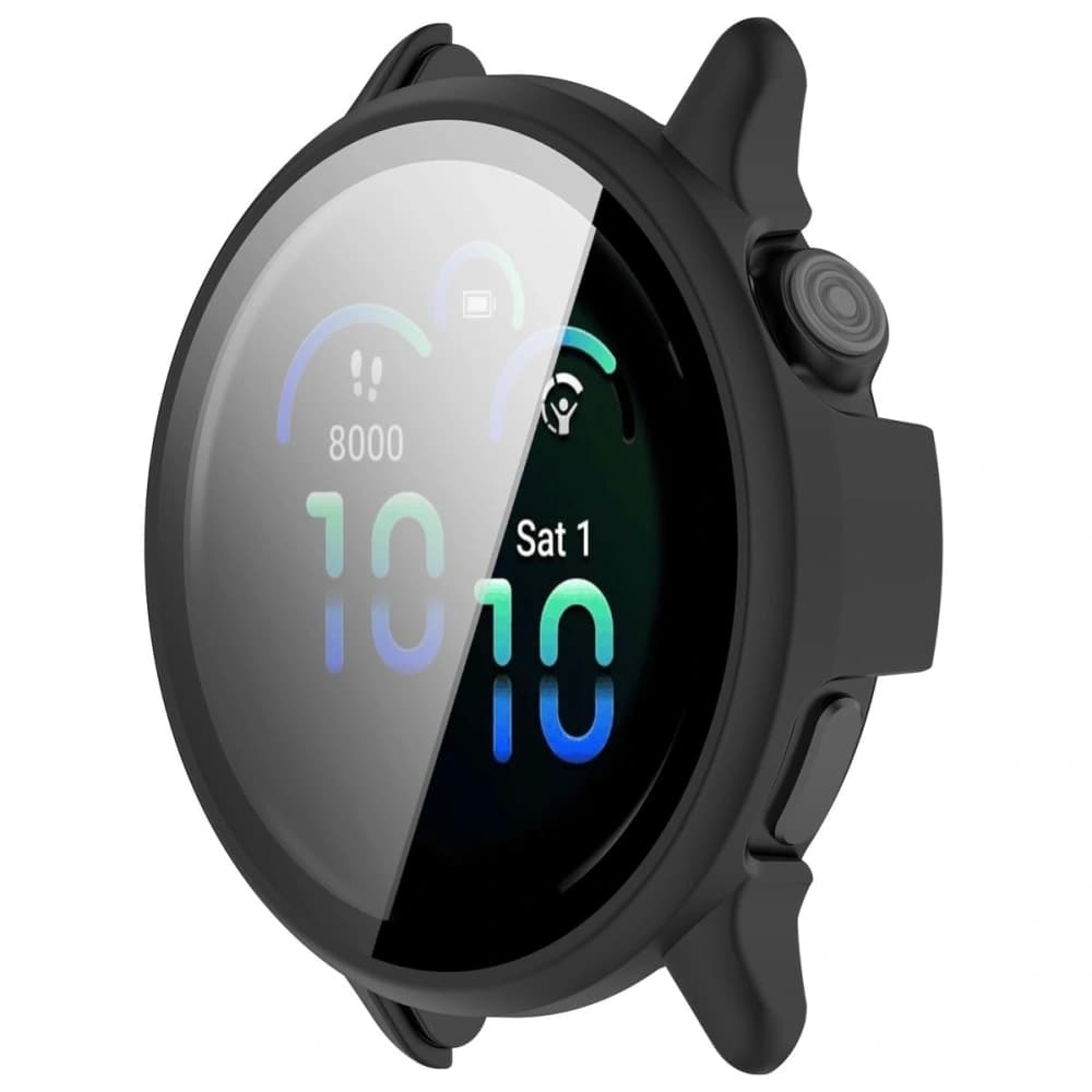 Bizon Case+Üveg Óra Garmin Vivoactive 6 matt fekete - 5