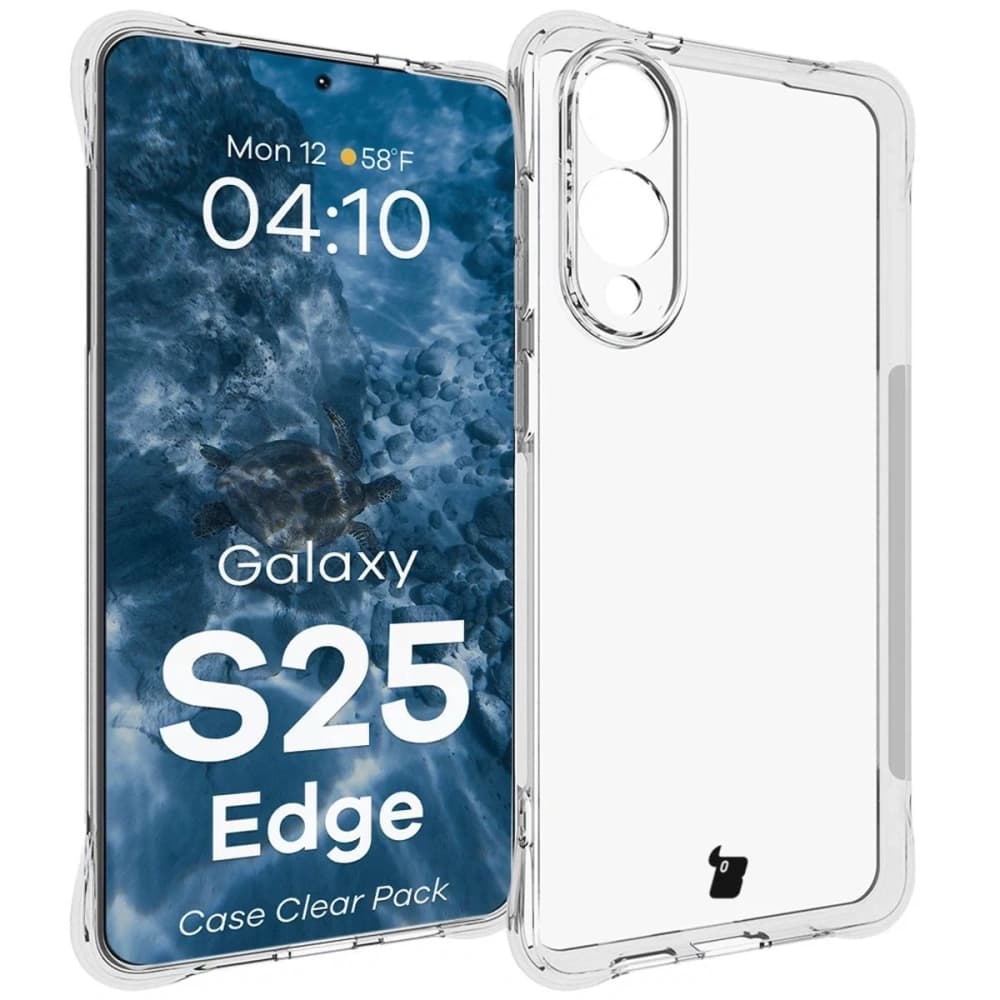Bizon Case Clear Pack case + 2x screen glass Samsung Galaxy S25 Edge - 3
