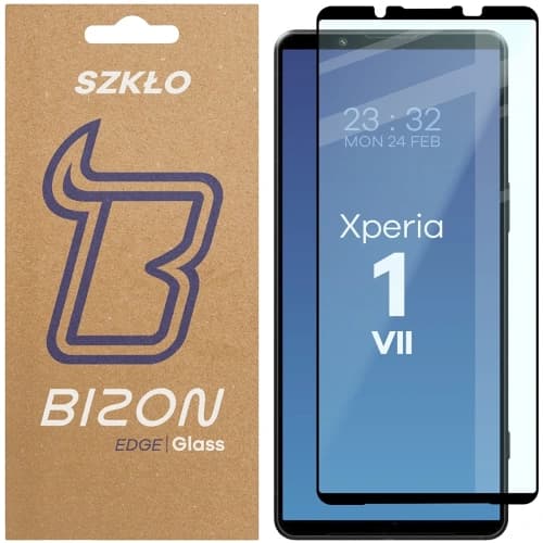 Szkło hartowane Bizon Glass Edge 2 do Xperia 1 VII czarna ramka