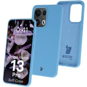 Silikonowe etui Bizon Soft Case do Oppo Reno13 Pro niebieskie