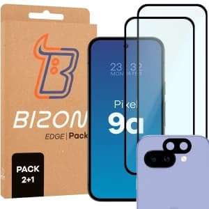 Bizon Edge 2 csomag 2x edzett üveg + lencsevédő Pixel 9a-hoz