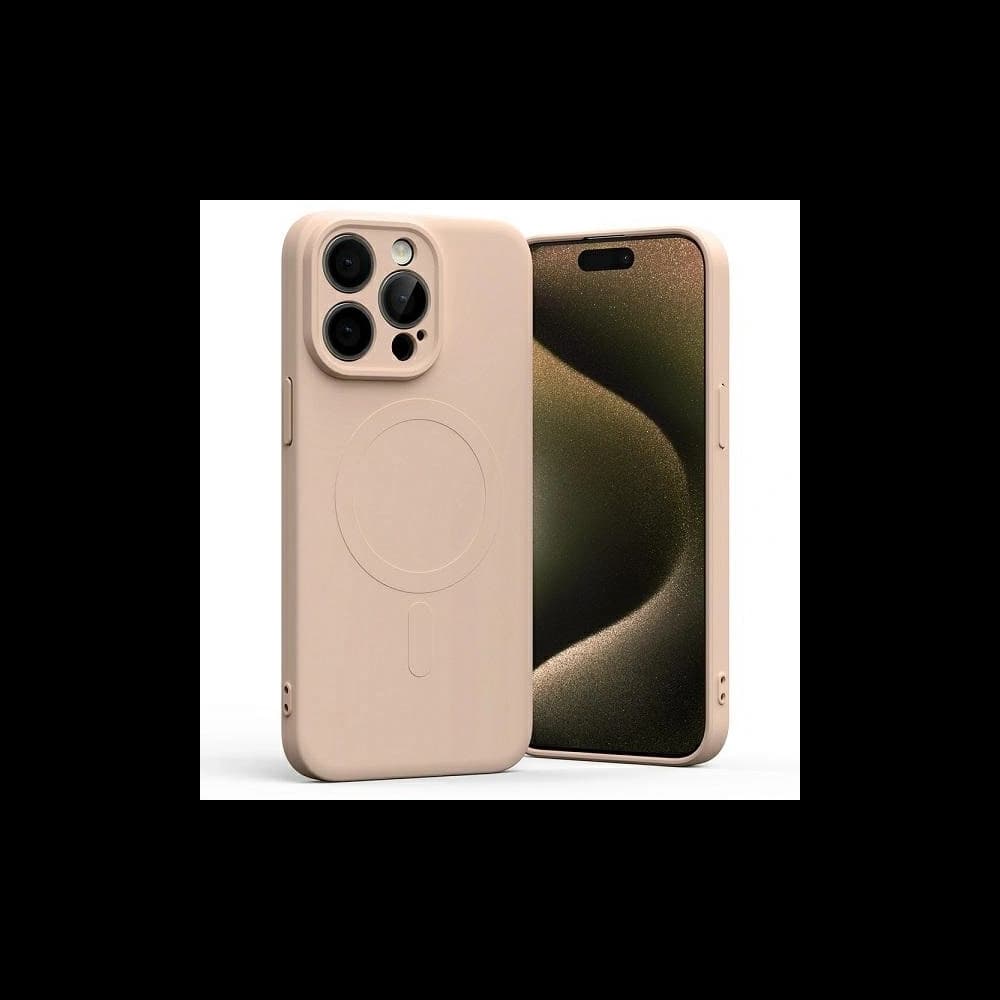 Etui Mercury MagSafe Semi-Silicone do Apple iPhone 15 Pro Max różowo-piaskowy - 1