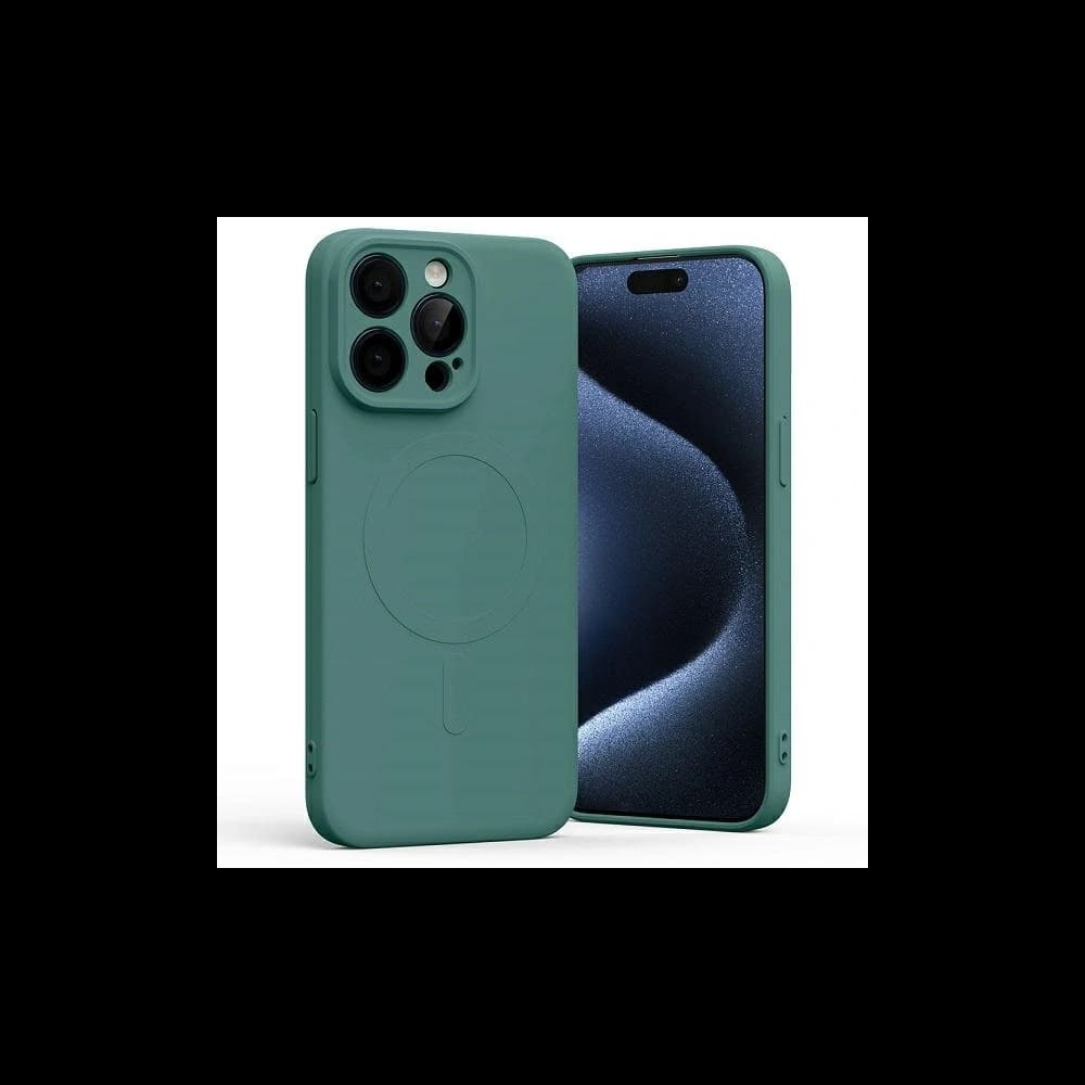 Etui Mercury MagSafe Semi-Silicone do Apple iPhone 15 Pro Max zielony - 1