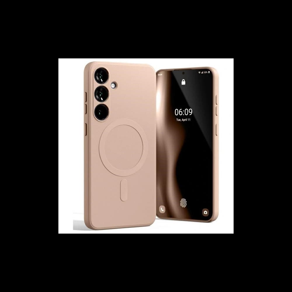 Etui Mercury MagSafe Semi-Silicone do Samsung Galaxy S24 FE różowo-piaskowy - 1