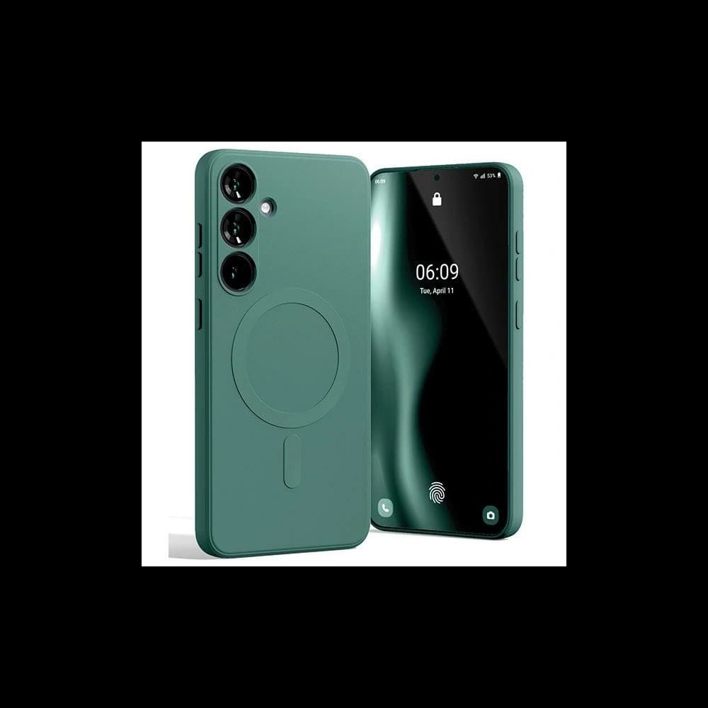 Mercury MagSafe Semi-Silikonhülle Samsung Galaxy S24+ Plus grün - 1