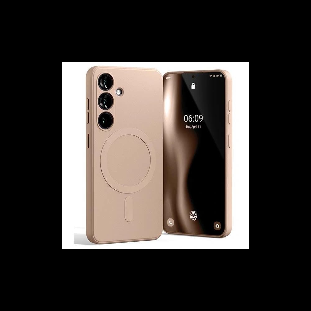 Etui Mercury MagSafe Semi-Silicone do Samsung Galaxy S24 różowo-piaskowy - 1