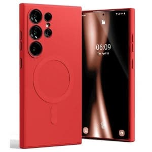 Etui Mercury MagSafe Semi-Silicone do Samsung Galaxy S24 Ultra czerwony