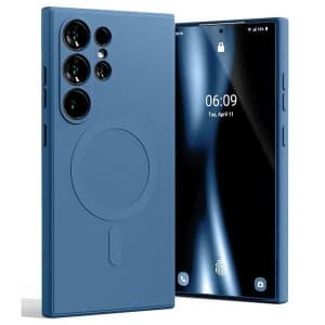 Etui Mercury MagSafe Semi-Silicone do Samsung Galaxy S24 Ultra niebieski