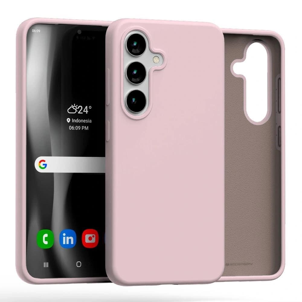 Mercury Silicone Case Samsung Galaxy S25 pink sandy - 1