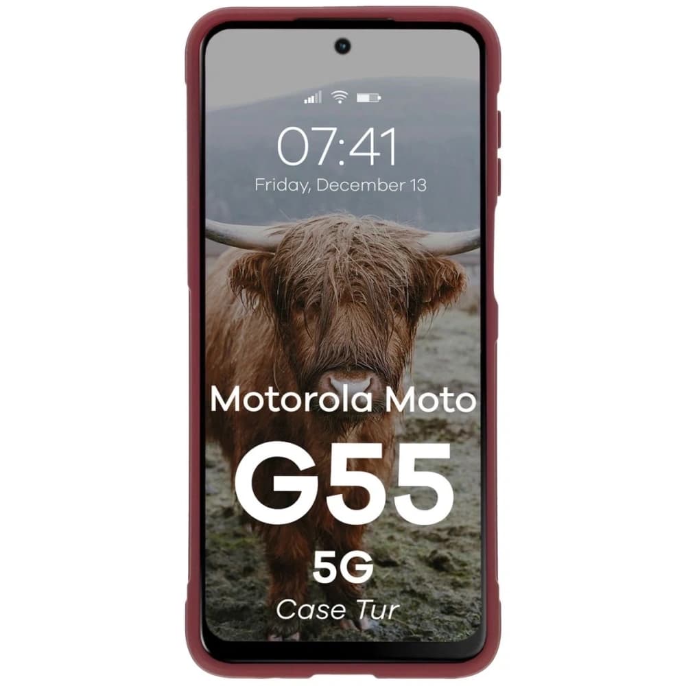 Bizon Case Tur Motorola Moto G55 5G burgundská - 5