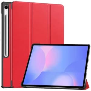Etui z klapką Bizon Case Tab Croc do Samsung Galaxy Tab S10 FE+ Plus czerwone