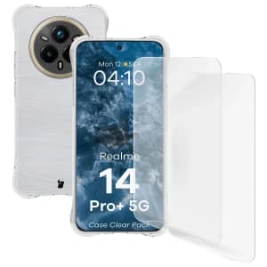 Bizon Case Clear Pack case + 2x screen film Realme 14 Pro+ Plus 5G