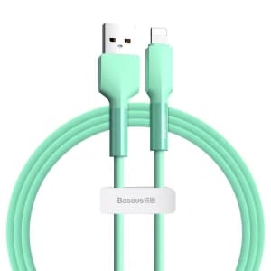Baseus Silica Gel USB Lightning Cable 2.4A 1m (Green)