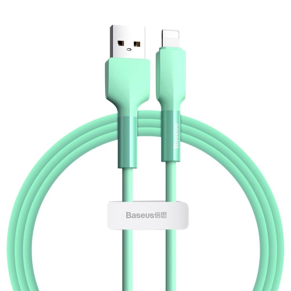 Baseus Silica Gel USB Lightning Cable 2.4A 1m (Green) - 1