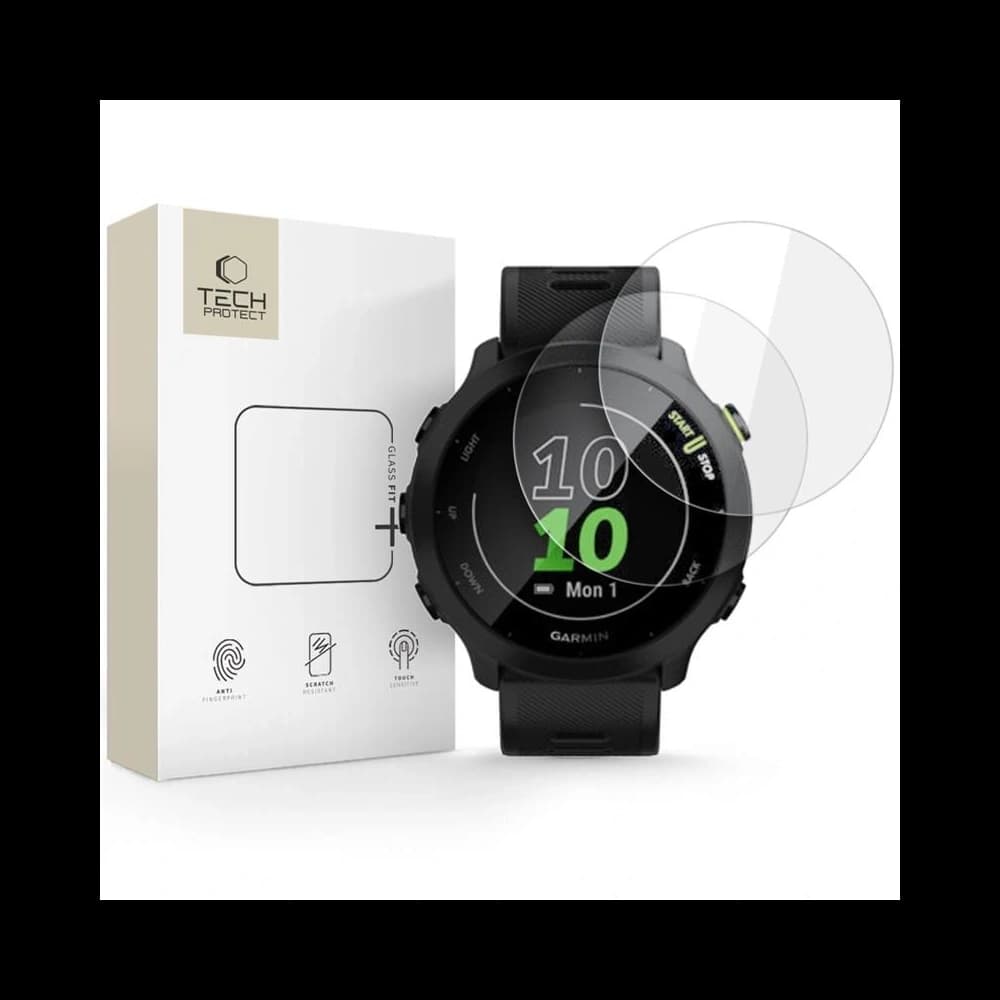Tech-Protect Glass Fit+ Garmin Forerunner 55 Klar [2 PACK] - 1