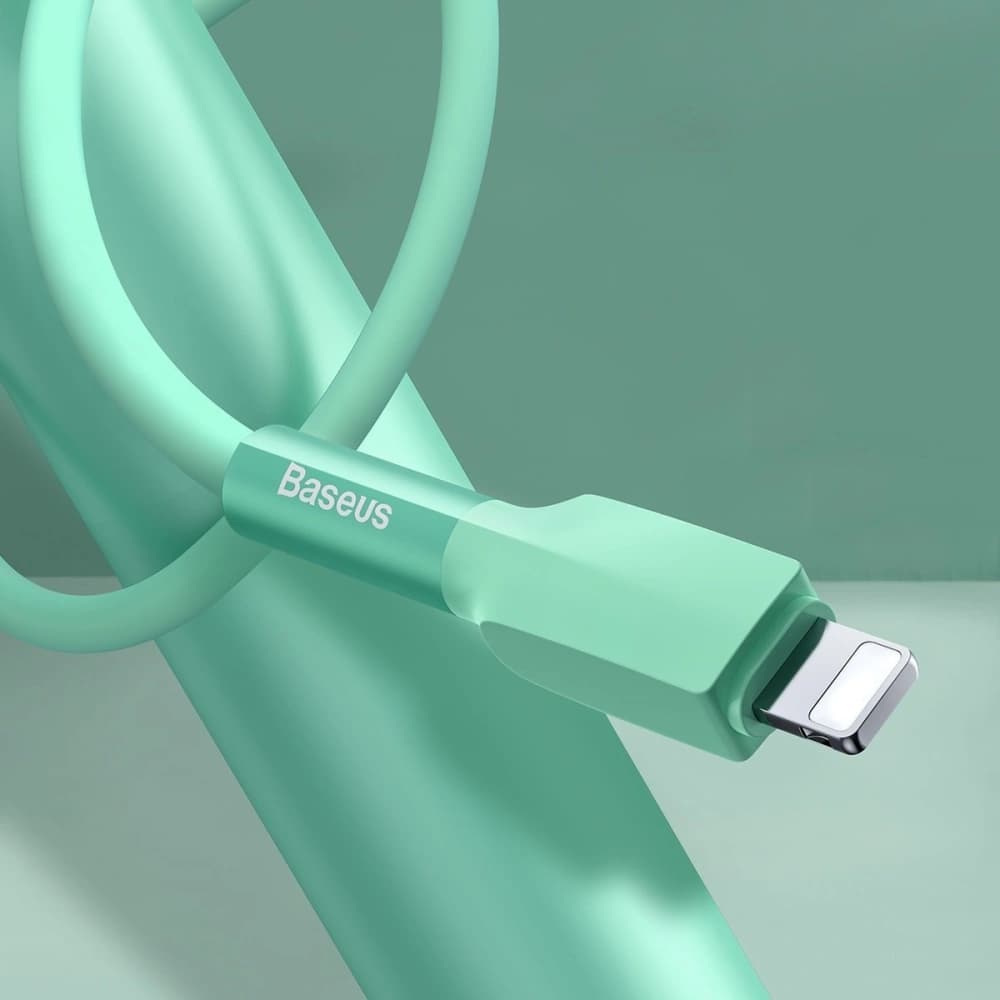 Baseus Silica Gel USB Lightning Cable 2.4A 1m (Green) - 6