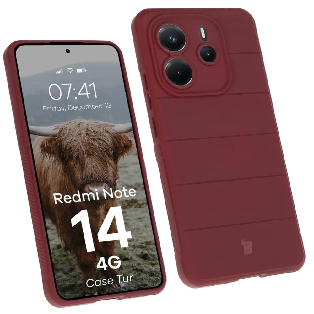 Bizon Case Tur Xiaomi Redmi Note 14 4G burgundy - 1